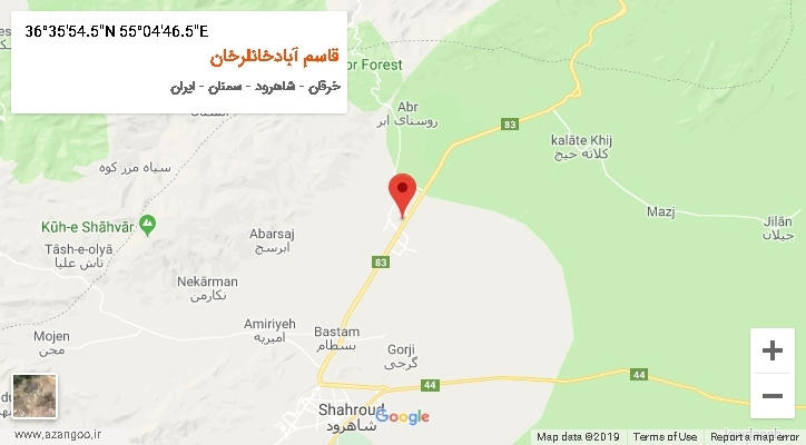 روستای قاسم آبادخانلرخان بر روی نقشه