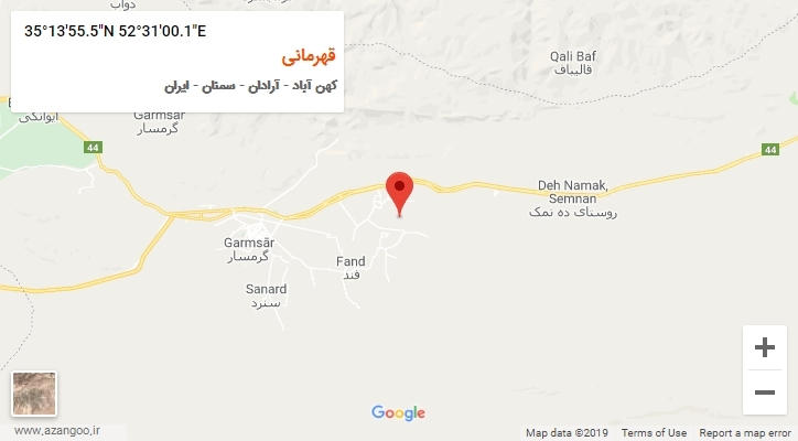 روستای قهرمانی بر روی نقشه