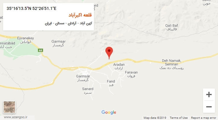 روستای قلعه اکبرآباد بر روی نقشه