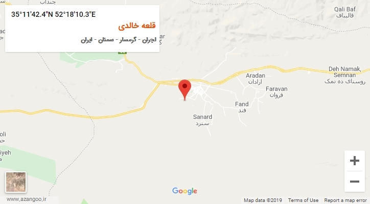 روستای قلعه خالدی بر روی نقشه