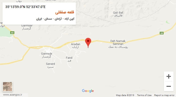 روستای قلعه صفقلی بر روی نقشه