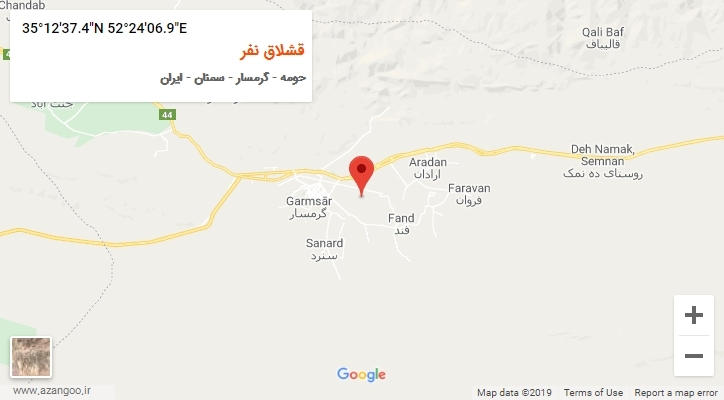 روستای قشلاق نفر بر روی نقشه