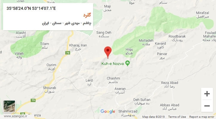 روستای گلرد بر روی نقشه