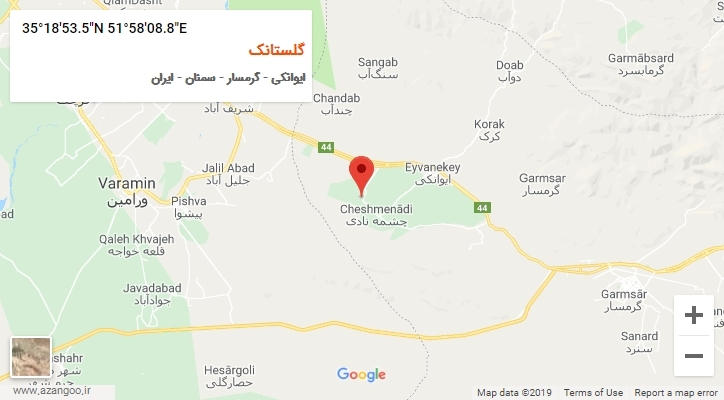 روستای گلستانک بر روی نقشه