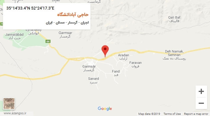 روستای حاجی آباداتشگاه بر روی نقشه