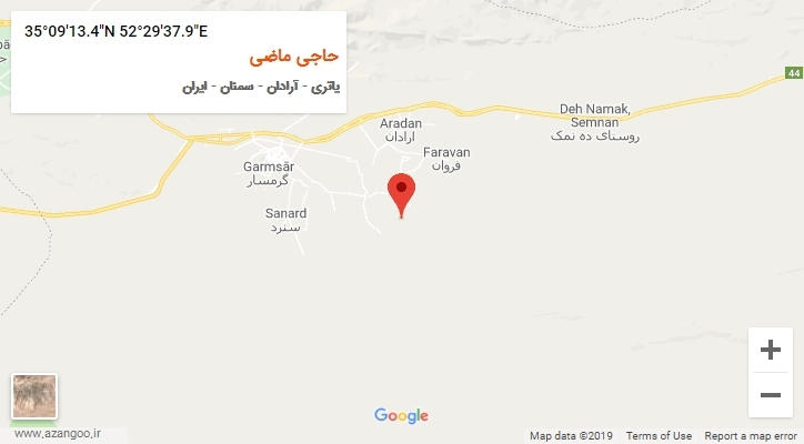 روستای حاجی ماضی بر روی نقشه