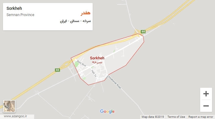 دهستان هفدر بر روی نقشه