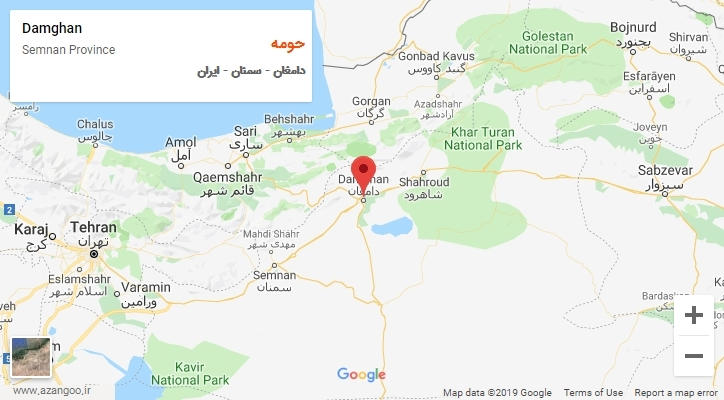 دهستان حومه بر روی نقشه