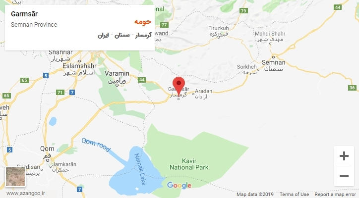 دهستان حومه بر روی نقشه