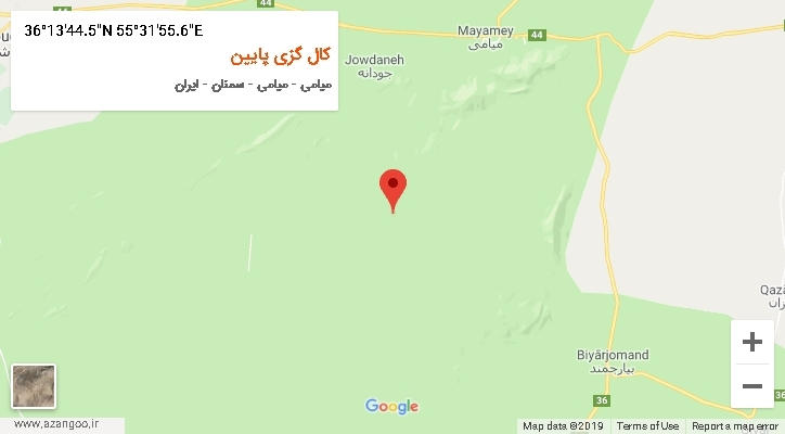 روستای کال گزی پایین بر روی نقشه