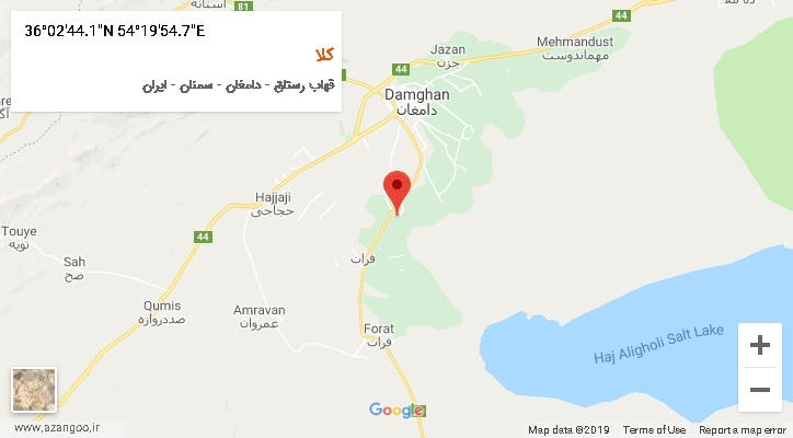 روستای کلا بر روی نقشه