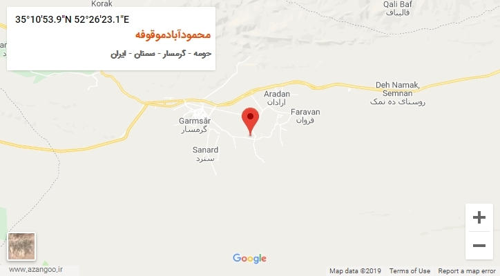 روستای محمودآبادموقوفه بر روی نقشه