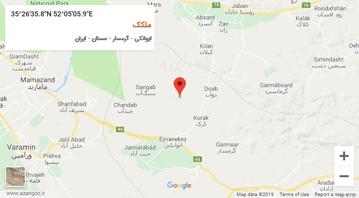 روستای ملکک بر روی نقشه