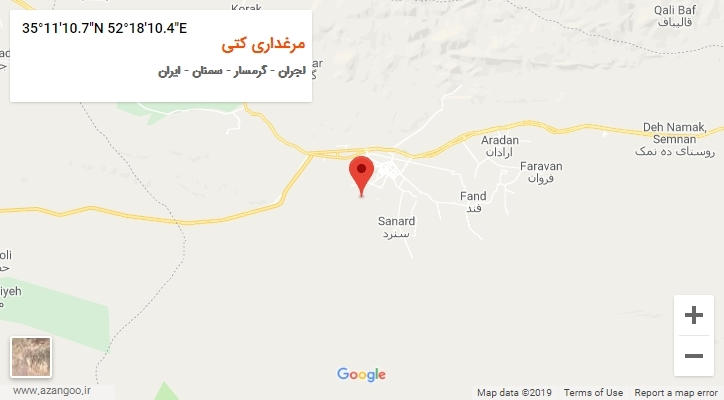 روستای مرغداری کتی بر روی نقشه