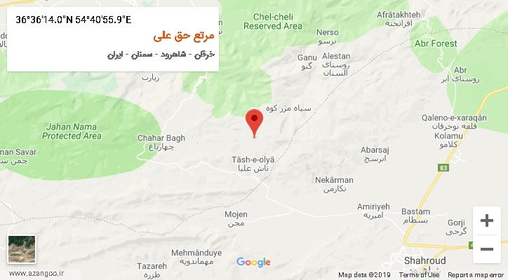 روستای مرتع حق علی بر روی نقشه
