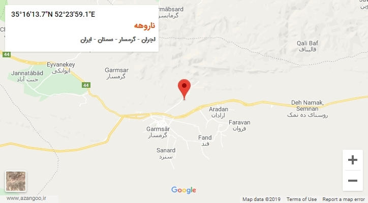 روستای ناروهه بر روی نقشه