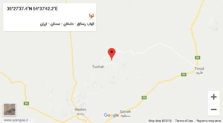 روستای نوا بر روی نقشه