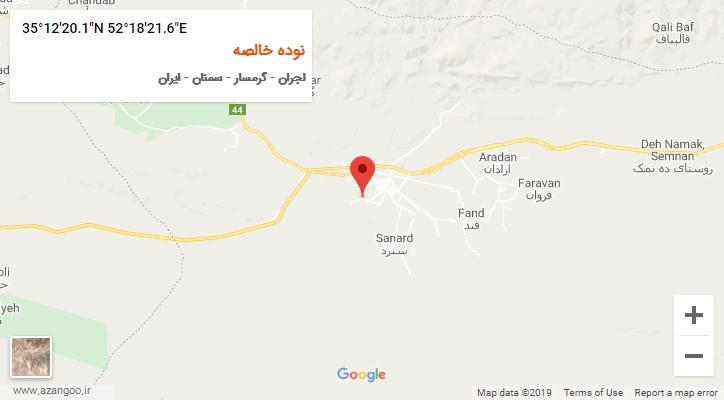 روستای نوده خالصه بر روی نقشه