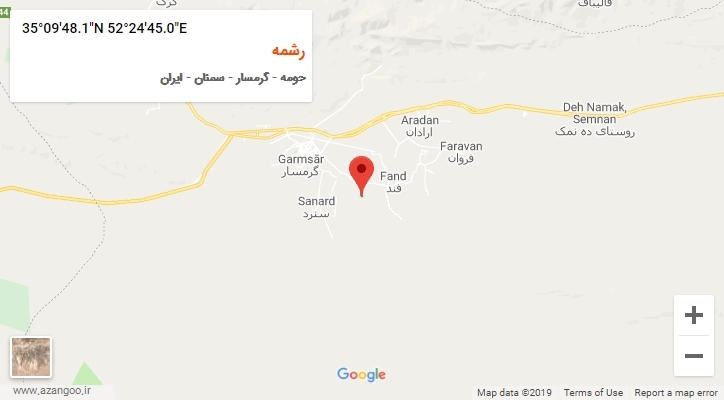 روستای رشمه بر روی نقشه