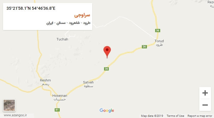 روستای سراوجی بر روی نقشه