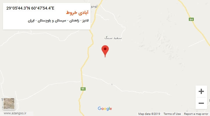 روستای آبادی خروط بر روی نقشه