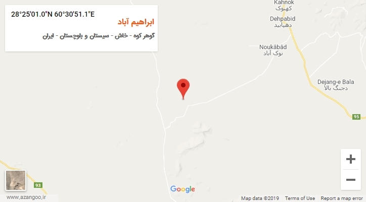 روستای ابراهیم آباد بر روی نقشه