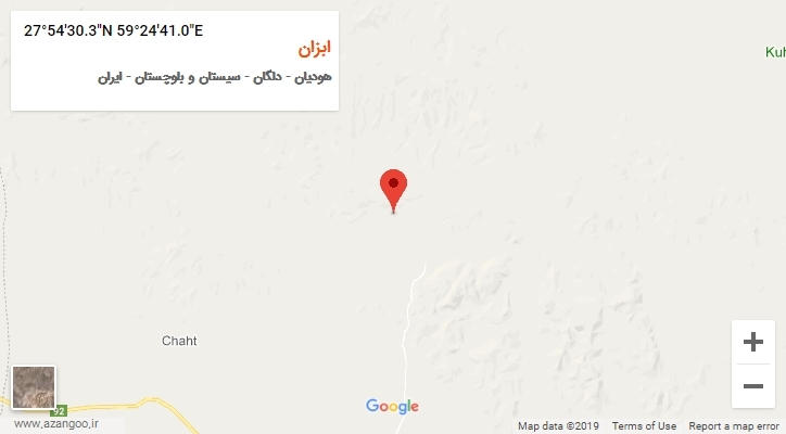 روستای ابزان بر روی نقشه