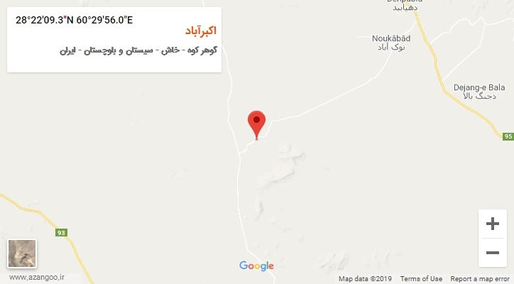 روستای اکبرآباد بر روی نقشه