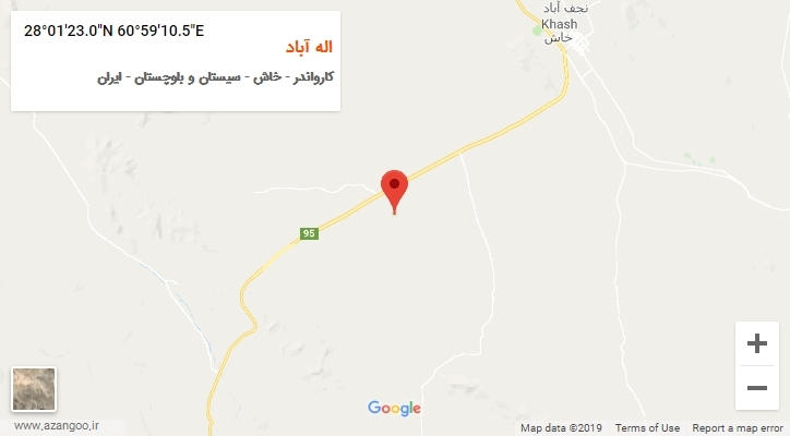 روستای اله آباد بر روی نقشه