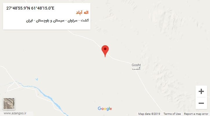 روستای اله آباد بر روی نقشه