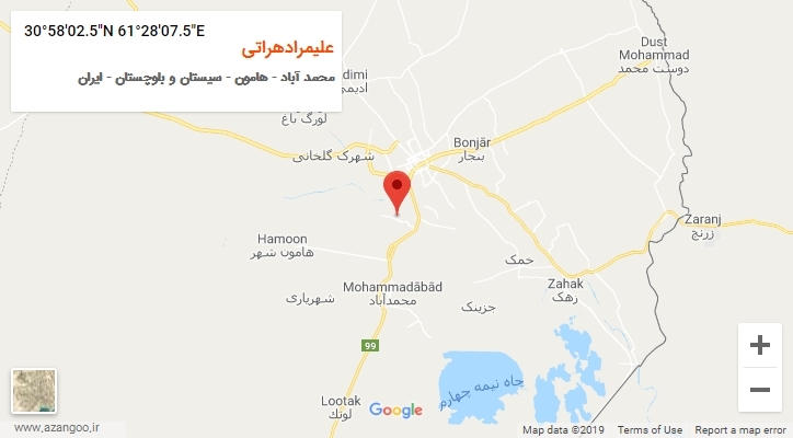 روستای علیمرادهراتی بر روی نقشه