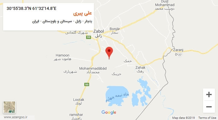 روستای علی پیری بر روی نقشه