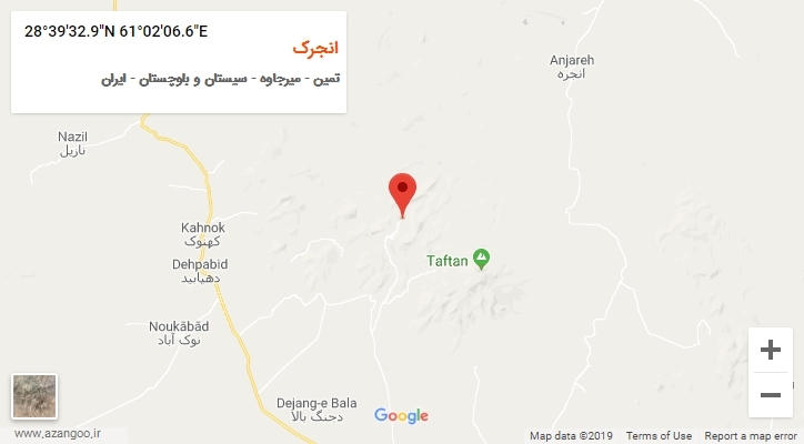 روستای انجرک بر روی نقشه