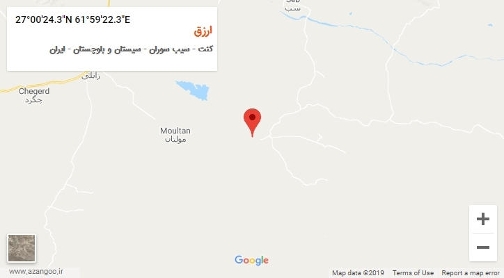 روستای ارزق بر روی نقشه