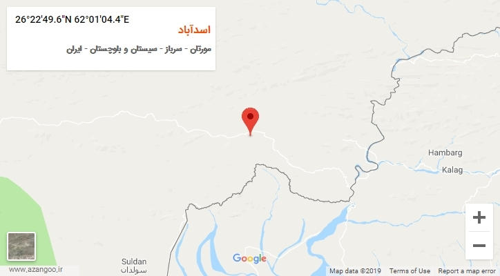روستای اسدآباد بر روی نقشه