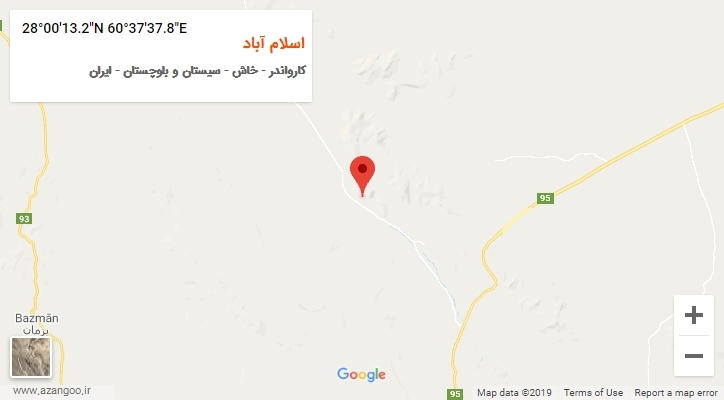 روستای اسلام آباد بر روی نقشه