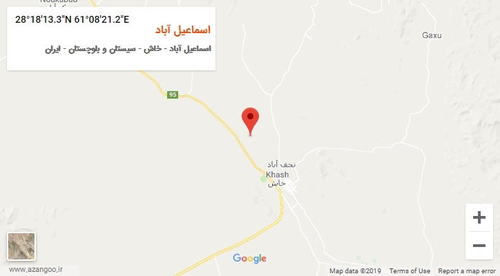 روستای اسماعیل آباد بر روی نقشه