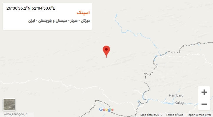 روستای اسپتک بر روی نقشه