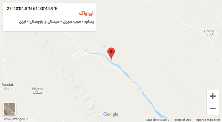 روستای ایراواگ بر روی نقشه