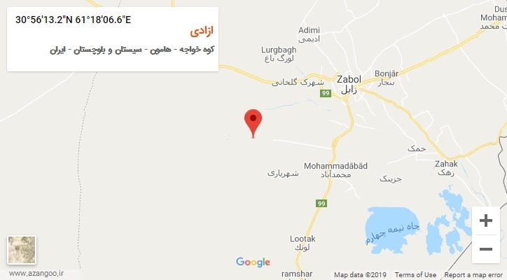 روستای ازادی بر روی نقشه
