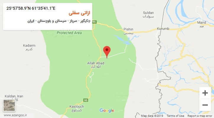 روستای ازاتی سفلی بر روی نقشه
