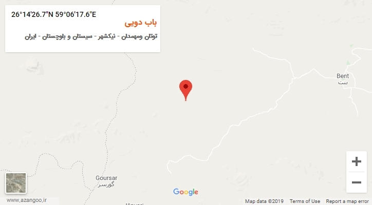 روستای باب دویی بر روی نقشه
