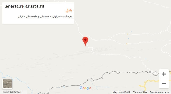 روستای بلبل بر روی نقشه