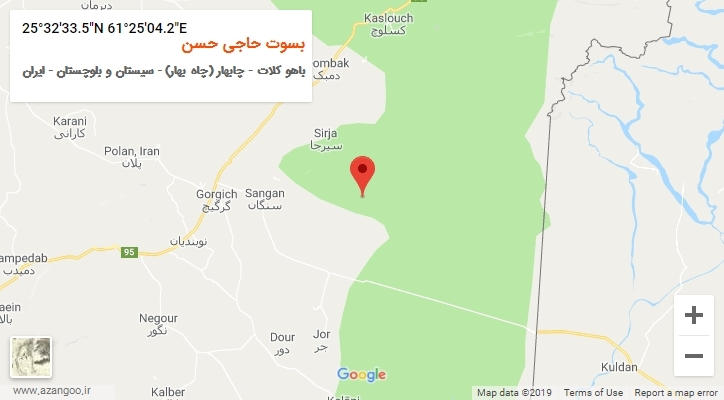 روستای بسوت حاجی حسن بر روی نقشه