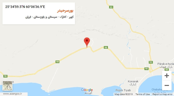 روستای بورسرحیدر بر روی نقشه