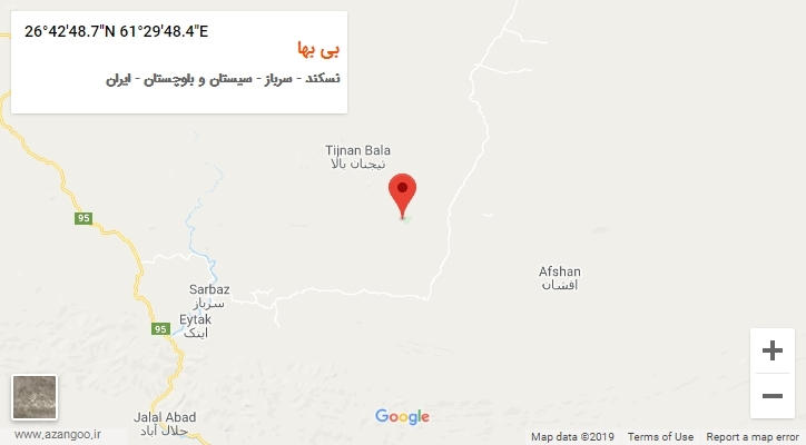 روستای بی بها بر روی نقشه