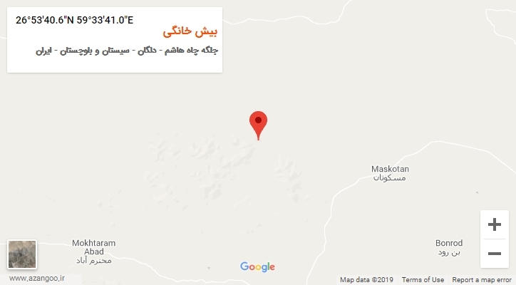 روستای بیش خانگی بر روی نقشه