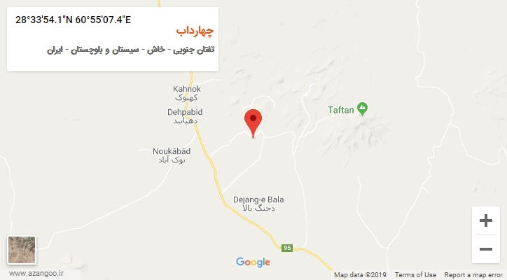 روستای چهارداب بر روی نقشه