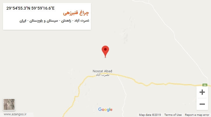 روستای چراغ قنبرزهی بر روی نقشه