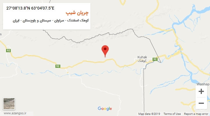 روستای چرپان شیپ بر روی نقشه